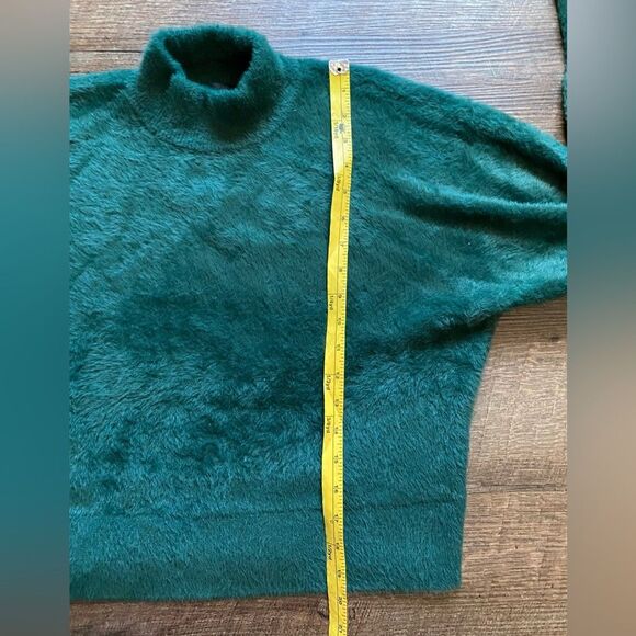 BAILEY 44 Gorgeous Green mock Neck Sweater cropped soft Luxurious Texture sz XS - Picture 14 of 16